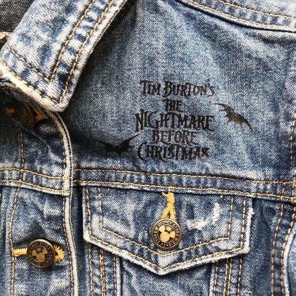Disneystore jack skully denim jacket EUC XXS(2/3Y) - Picture 3 of 8